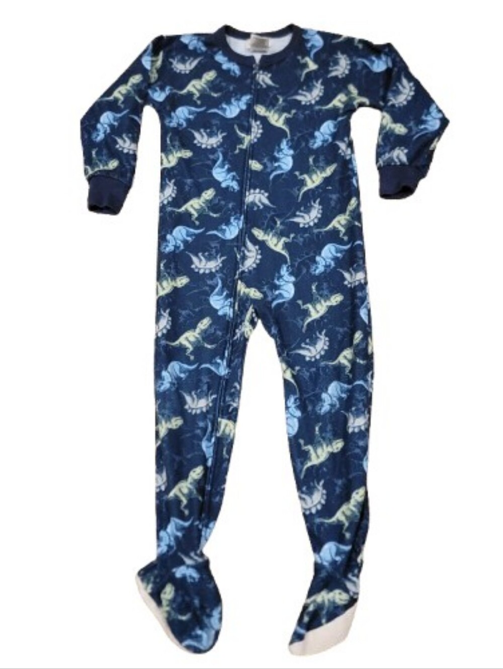 Just One Year Carters Footed Zip Fleece‎ Sleeper Boys 4T Blue Dinosaur Pajamas